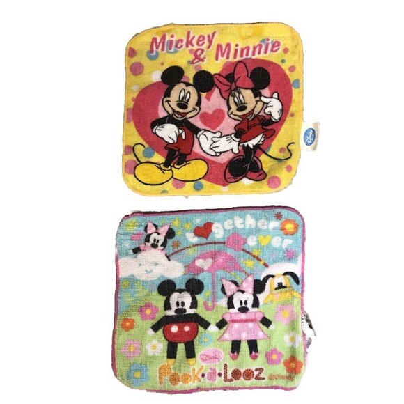 Mickey & Minnie Mouse Disney Face Towel Cloth 100% cotton Anime & Regular 7.5” - Picture 1 of 9